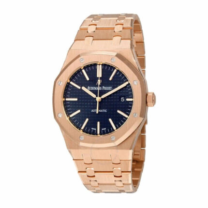 New Arrivals audemars piguet royal oak pink gold blue dial replica