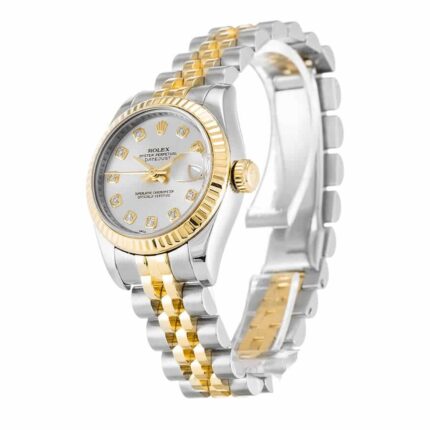 New Arrivals Rolex Datejust Silver Diamond Replica Left
