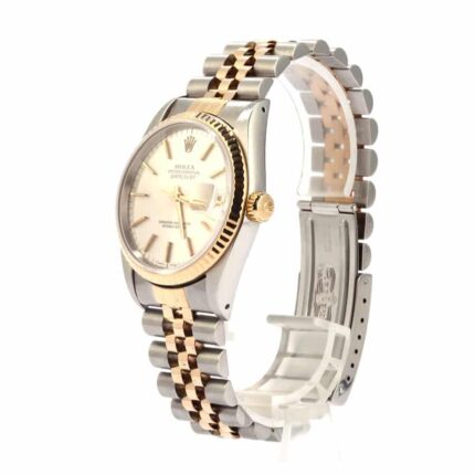 New Arrivals Rolex Datejust Two Tone Silver Dial Replica Left
