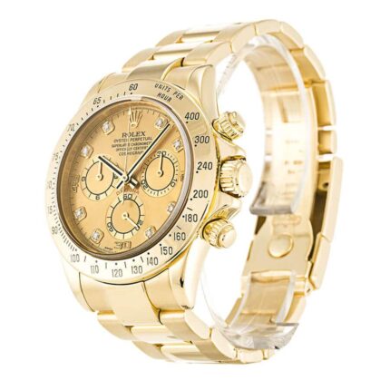 New Arrivals Rolex Daytona Champagne Diamond Replica Left