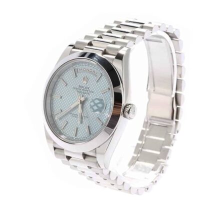New Arrivals rolex day date ice blue dial platinum 228206 replica