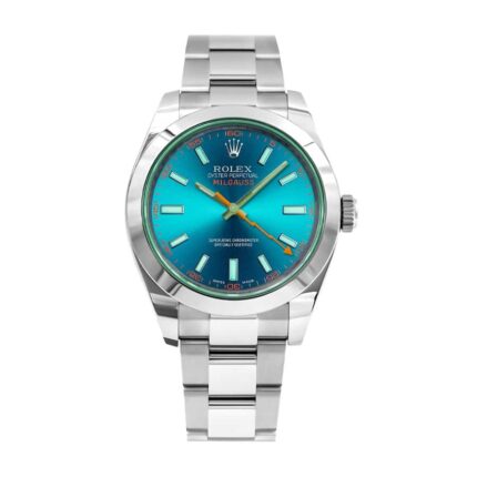New Arrivals rolex milgauss blue dial green crystal 116400gv oyster replica