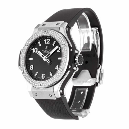New Arrivals hublot big bang steel diamonds black steel rubber 38mm 361 sx 1270 rx 1104 replica