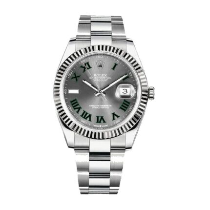 New Arrivals rolex datejust 126334 41mm wimbledon steel automatic grey dial