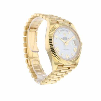 New Arrivals rolex day date 228238 2018 ew yellow gold silver diagonal dial 4