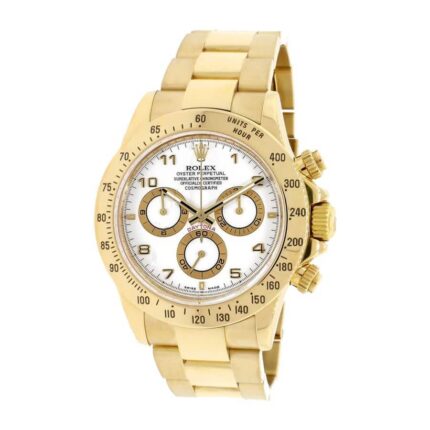 New Arrivals rolex daytona cosmograph 116528 jf yellow gold white dial replica 1