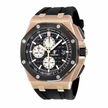 New Arrivals audemars piguet royal oak offshore novelty chronograph 2017 rose gold ceramic black 44mm replica 1