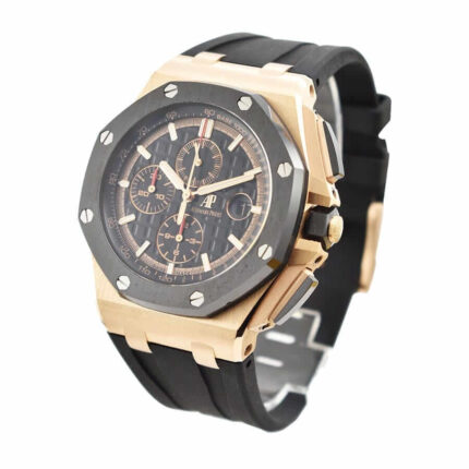 New Arrivals audemars piguet royal oak offshore novelty chronograph 2017 rose gold ceramic black 44mm replica 2