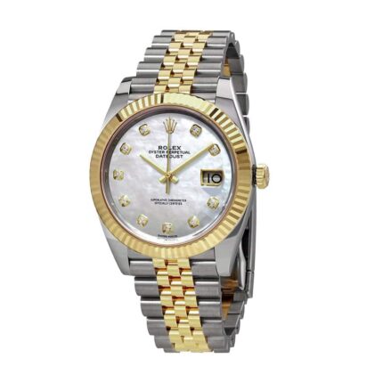 New Arrivals rolex datejust 126333 yellow gold steel automatic mother pearl diamond dial jubile