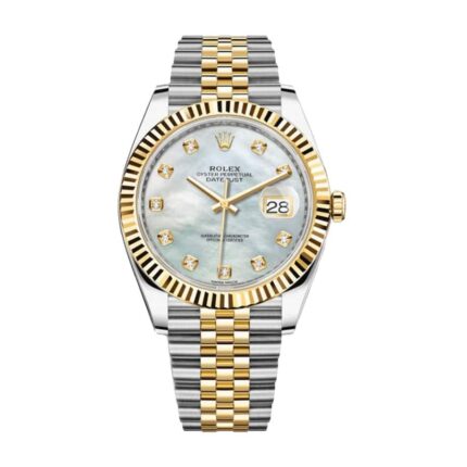 New Arrivals rolex datejust 126333 yellow gold steel automatic mother pearl diamond dial jubilee replica