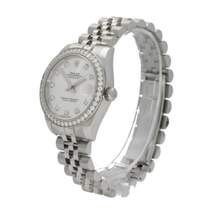 New Arrivals rolex datejust 178384 white gold automatic black diamond dial