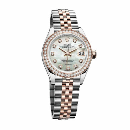 New Arrivals rolex datejust 28mm 279381rbr everose gold diamond automatic sundust with diamond dial replica