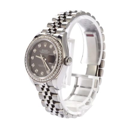 New Arrivals rolex datejust 28mm 279384rbr white gold automatic dark grey diamond dial replica