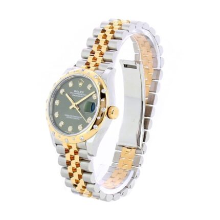 New Arrivals rolex datejust 31mm 278343rbr yellow gold steel automatic grey with diamond dial replica