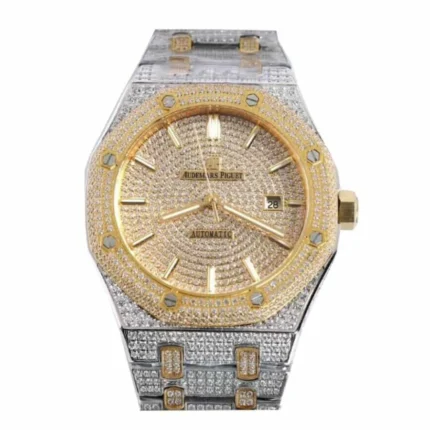 New Arrivals Audemars Piguet Royal Oak Iced Out Yellow Gold Replica