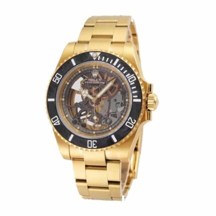 New Arrivals rolex oyster perpetual skeleton dial steel gold 114200