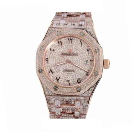 New Arrivals Audemars Piguet Royal Oak Iced Out Rose Gold Replica