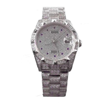 New Arrivals rolex datejust white gold diamond dial iced out 116624 replica