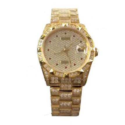 New Arrivals rolex datejust yellow gold diamond dial iced out 116624 replica