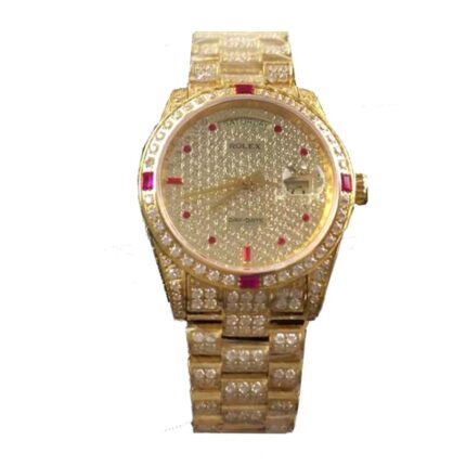 New Arrivals rolex datejust yellow gold diamond dial iced out 116625 replica