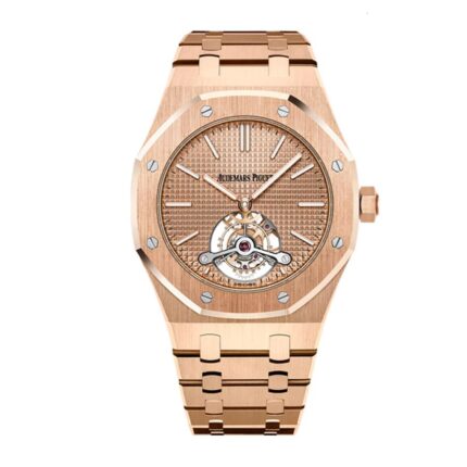 New Arrivals audemars piguet royal oak tourbillon extra plat 26515or oo 1220or 01 rose gold dial replica