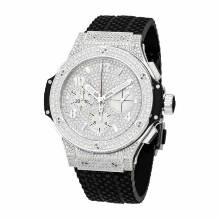 New Arrivals hublot classic fusion chronograph with diamond silver dial replica 1
