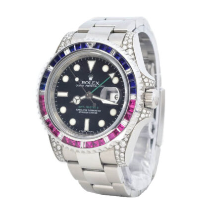 New Arrivals rolex gmt master ii 116710 diamond black dial 1
