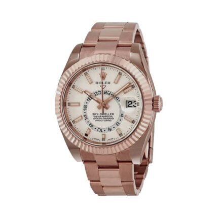 New Arrivals rolex sky dweller rose gold white dial 326935 oyster replica4