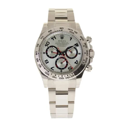 New Arrivals Rolex Daytona 116509 White Gold Silver Dial Replica