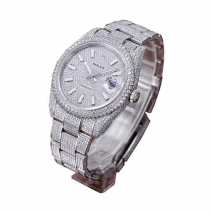 New Arrivals rolex datejust 41mm stainless steel diamond iced out set with diamond pave dial 116334