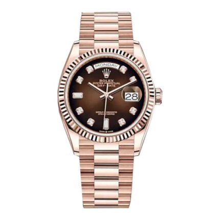 New Arrivals rolex day date brown ombre diamond dial replica 36mm2