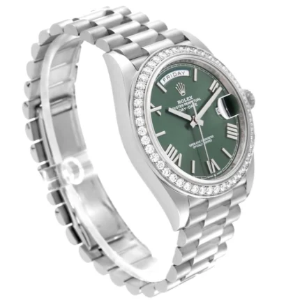 New Arrivals Rolex Day Date Olive Diamond Replica