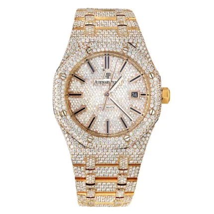 New Arrivals iced out ap watch rose gold