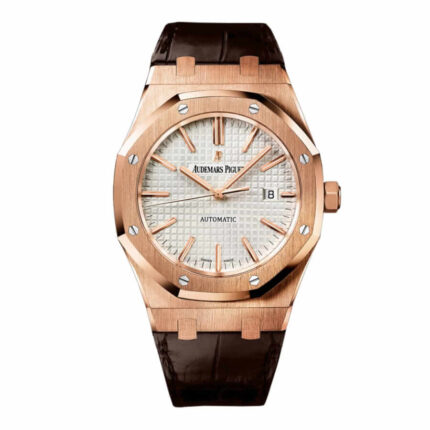 New Arrivals audemars piguet rose gold royal oak white replica 1