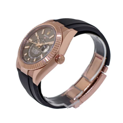 New Arrivals Rolex Sky Dweller 326935 0007 SRO Automatic Everose Rhodium Dial Rubber Strap Replica1