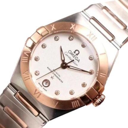 New Arrivals omega constellation steel rose gold case replica 4