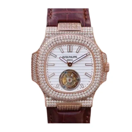 New Arrivals patek philippe nautilus tourbillion rose gold 5711 jumbo replica 1