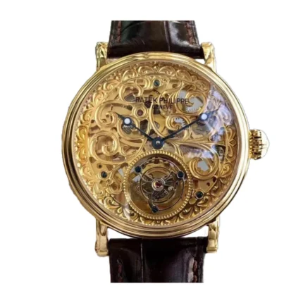 New Arrivals patek philippe tourbillion yellow gold p83000 replica 67