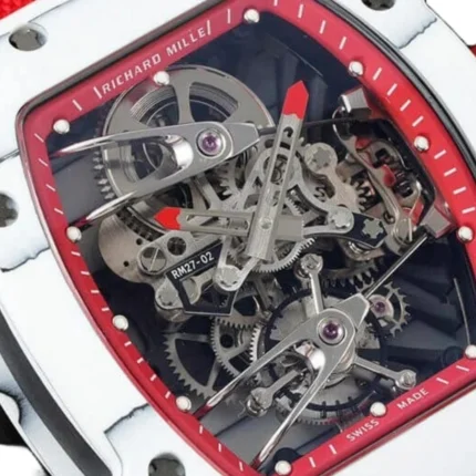 New Arrivals richard mille rm27 02 rafael nadal tourbillion red strap replica 3